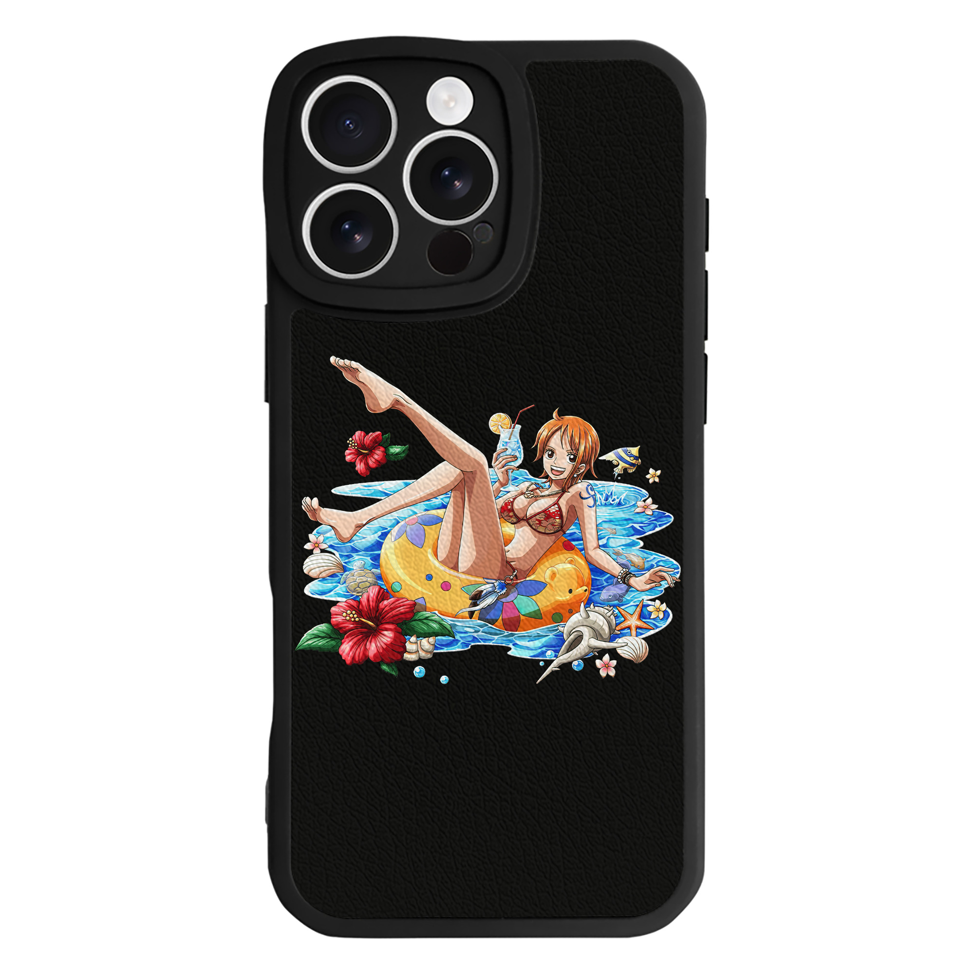 （画像用） ワンピース ナミ ONE PIECE Nami 【iPhone 16シリーズ対応】シリコンスマホケース（レザー調） 材質：シリコン